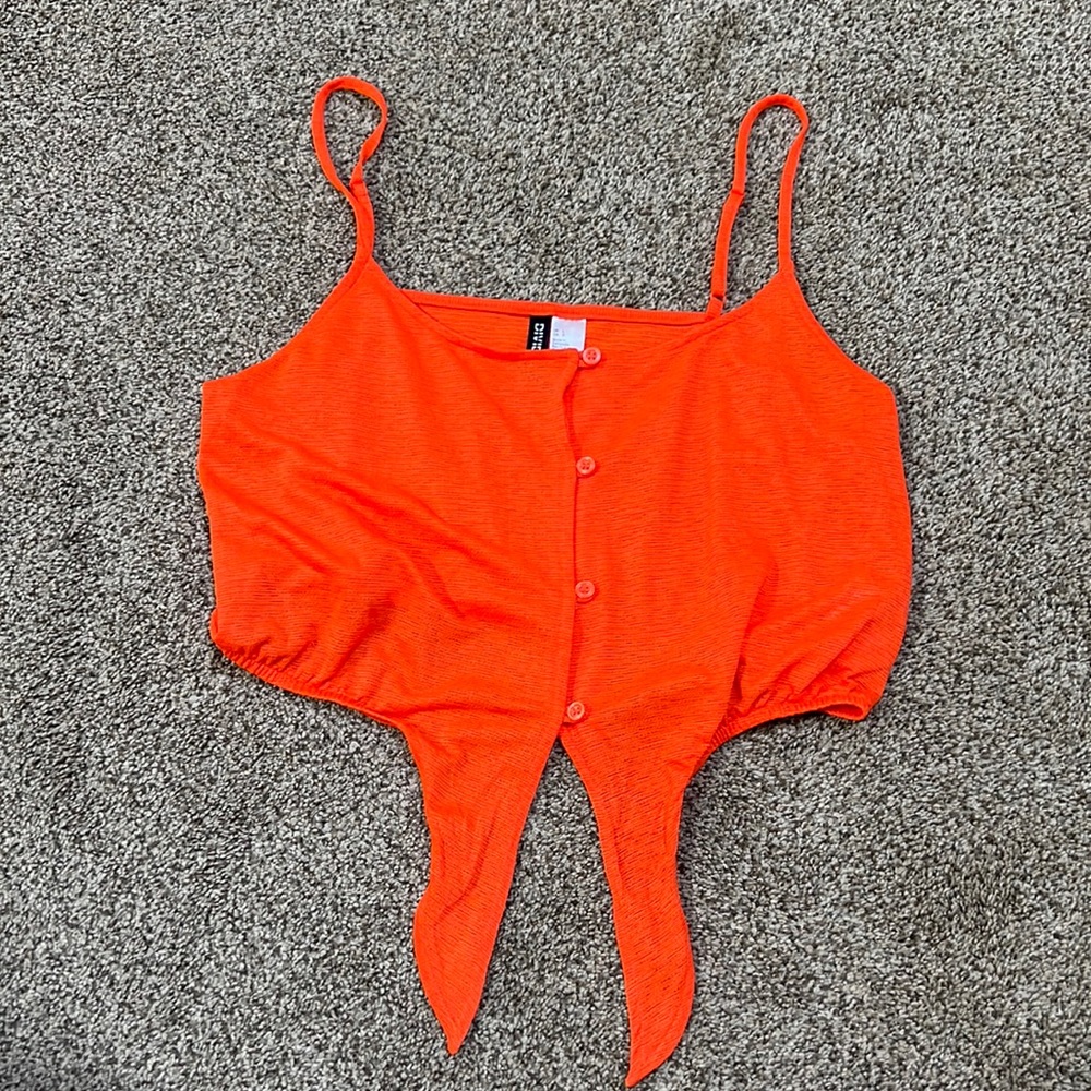H&M Orange Crop Top Size L